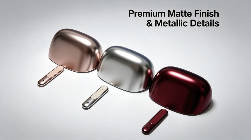 Matte electroplating charging case with ceramic texture for custom TWS DOM